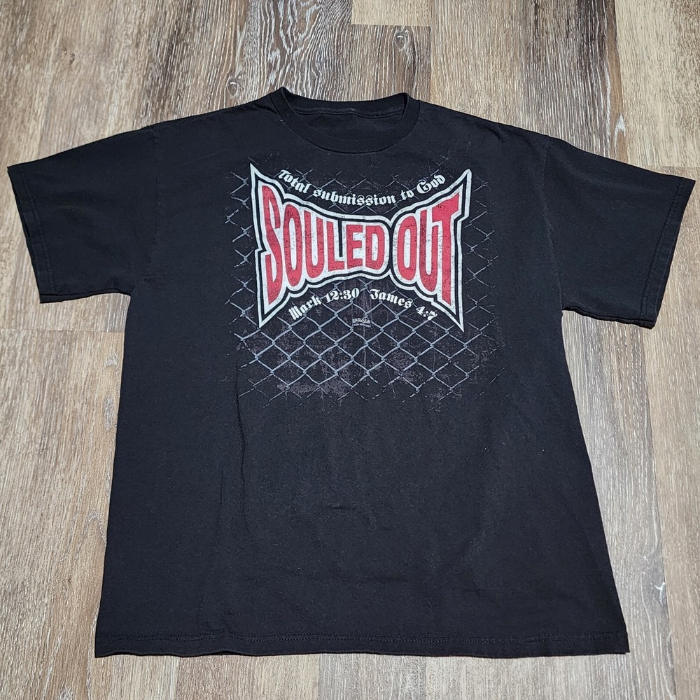 Kerusso T-Shirt‎ SOULED OUT God Mark James Bible Jesus Black 2009 Adult Size L